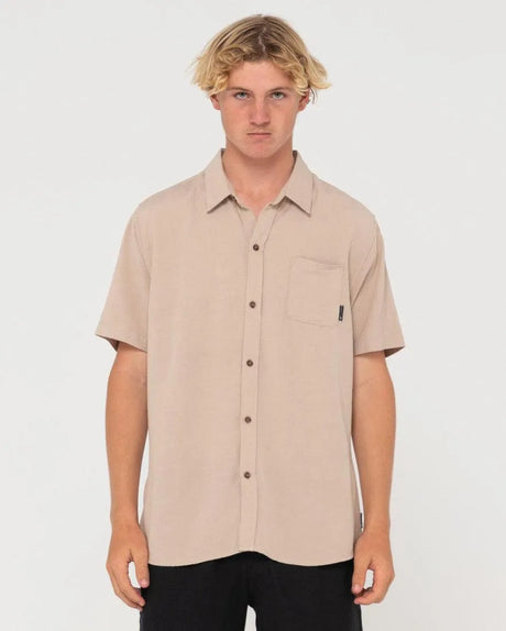 Overtone Short Sleeve Linen Shirt - Beachin Surf