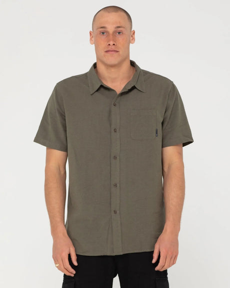 Overtone Short Sleeve Linen Shirt - Beachin Surf