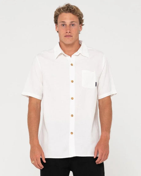 Overtone Short Sleeve Linen Shirt - Beachin Surf